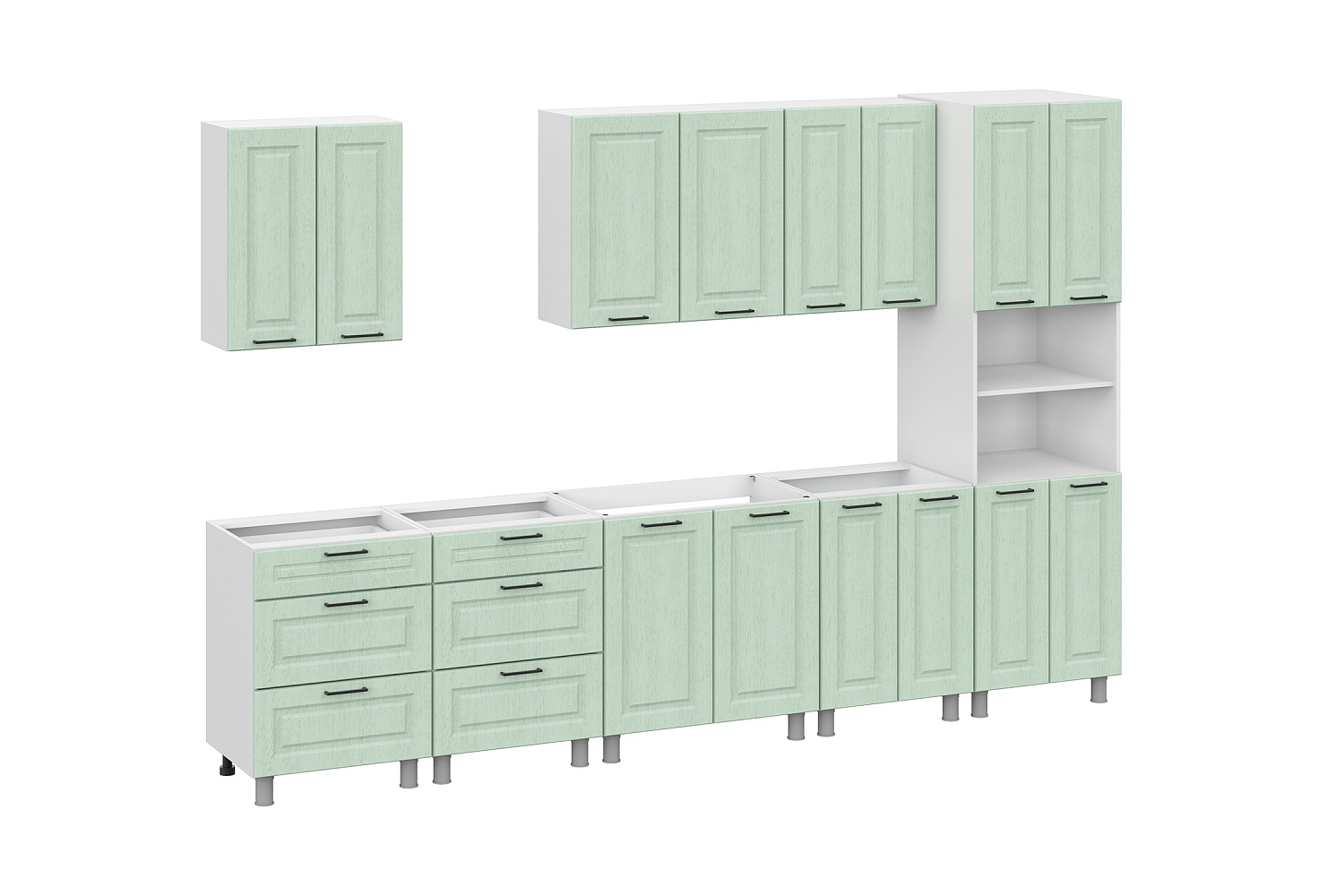 Модульная кухня Портленд шато мята