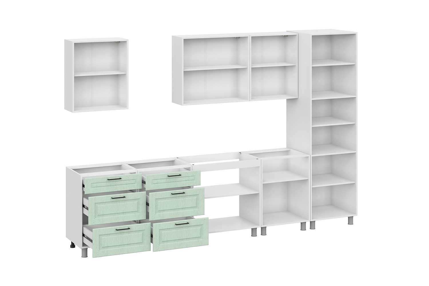 Модульная кухня Портленд шато мята