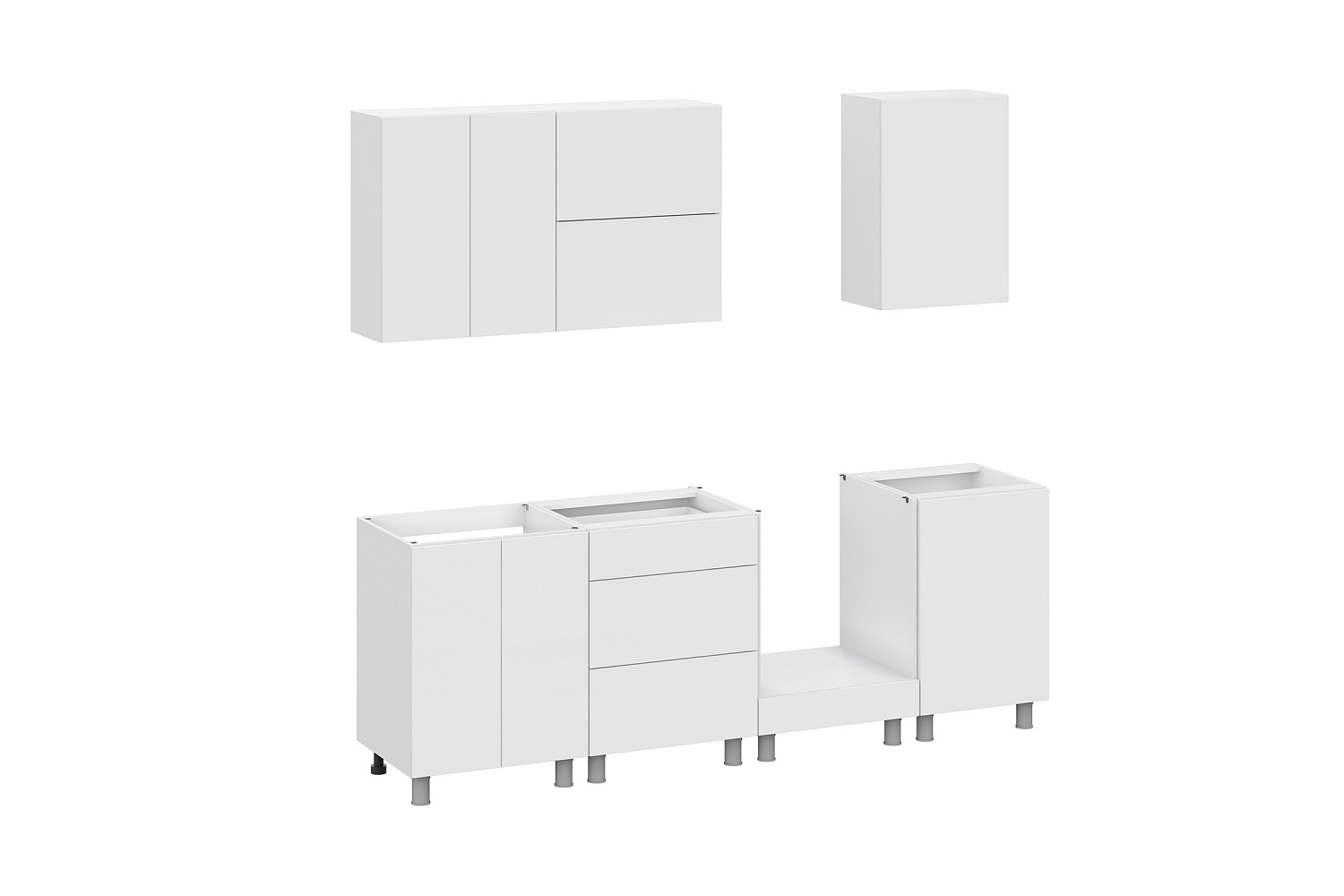 Модульная кухня Аттика белый глянец