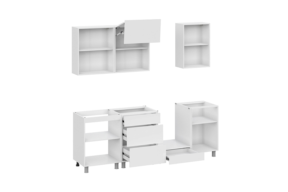 Модульная кухня Аттика белый глянец