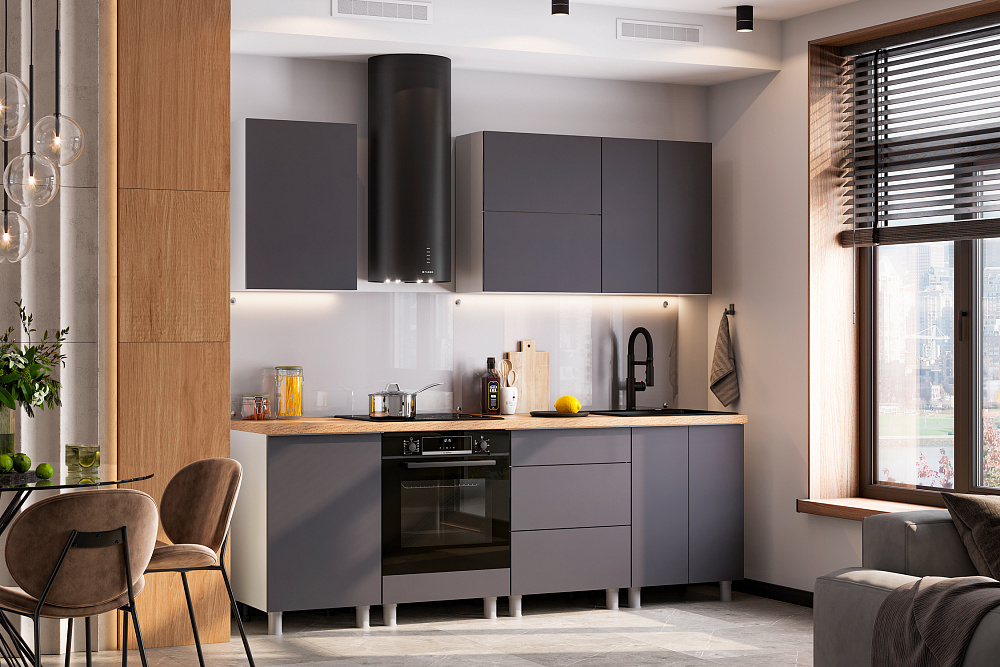 Модульная кухня Аттика графит