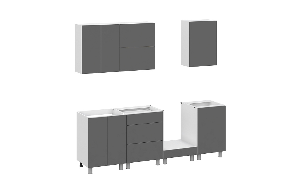 Модульная кухня Аттика графит