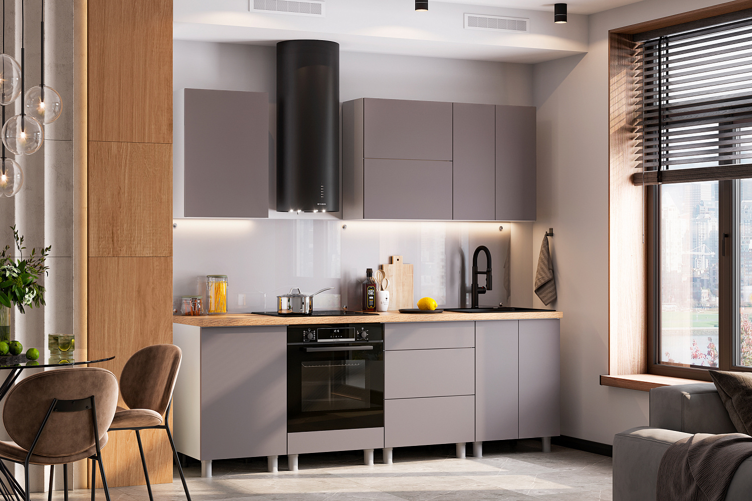 Модульная кухня Аттика грей