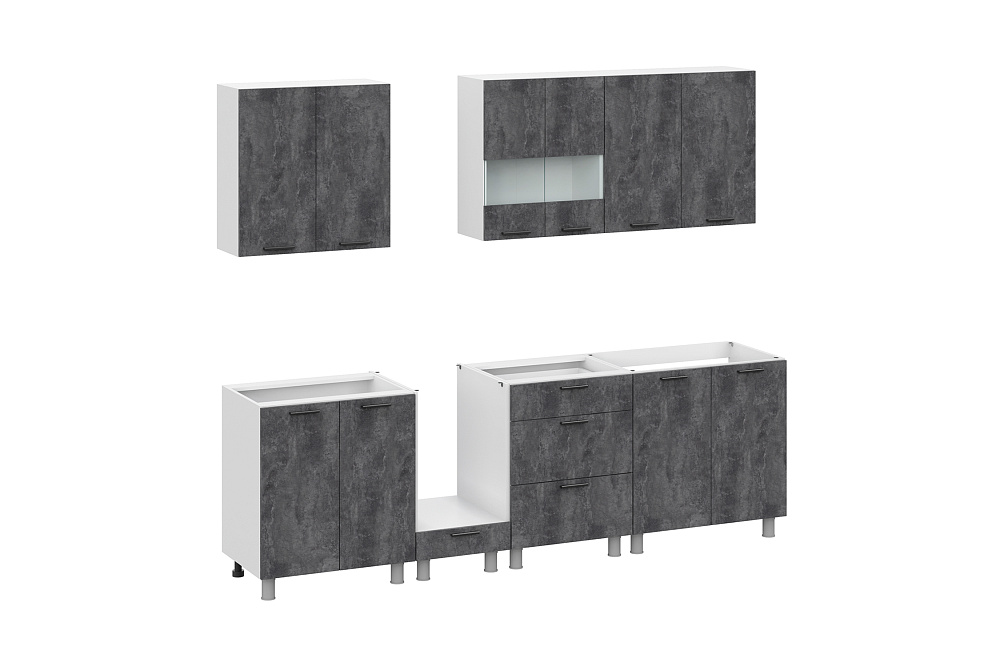 Модульная кухня Веллум цемент темный