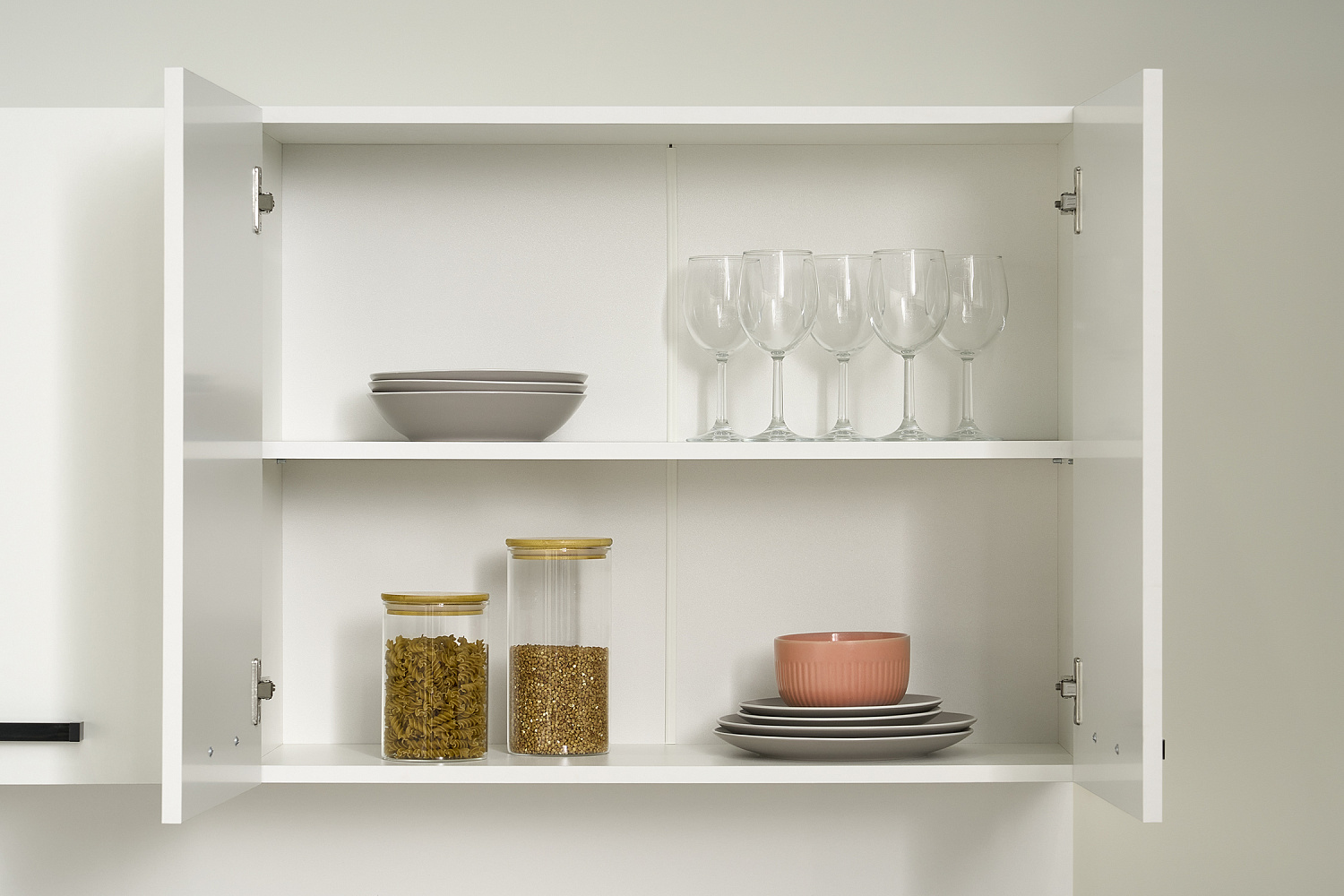 Модульная кухня Брауни белый гладкий / дуб вотан