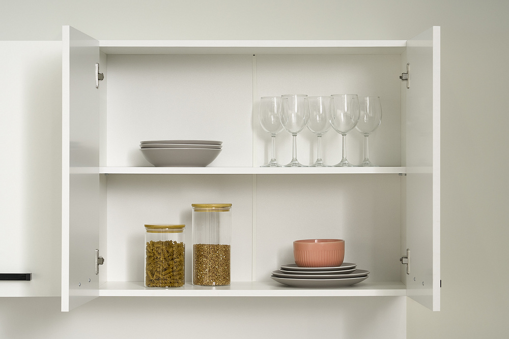 Модульная кухня Брауни белый гладкий / дуб вотан