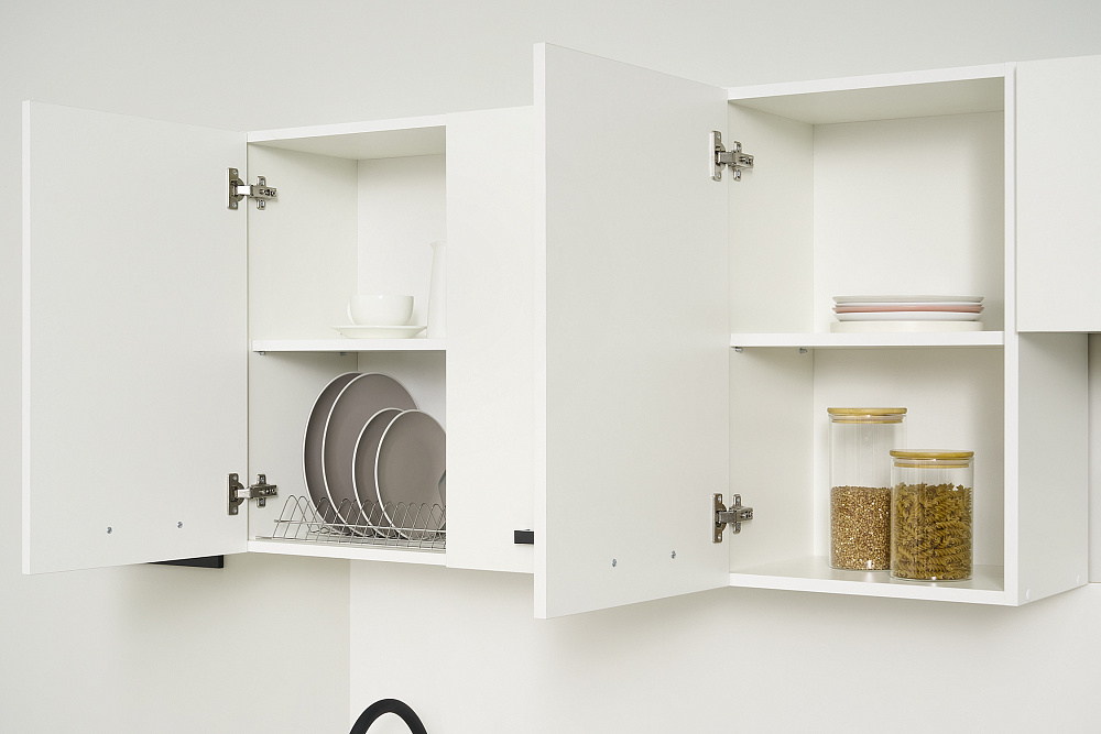 Модульная кухня Брауни белый гладкий / дуб вотан