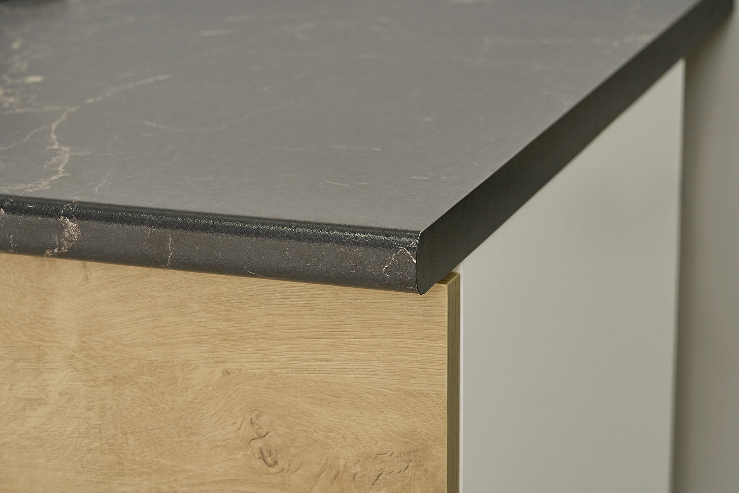 Модульная кухня Брауни белый гладкий / дуб вотан