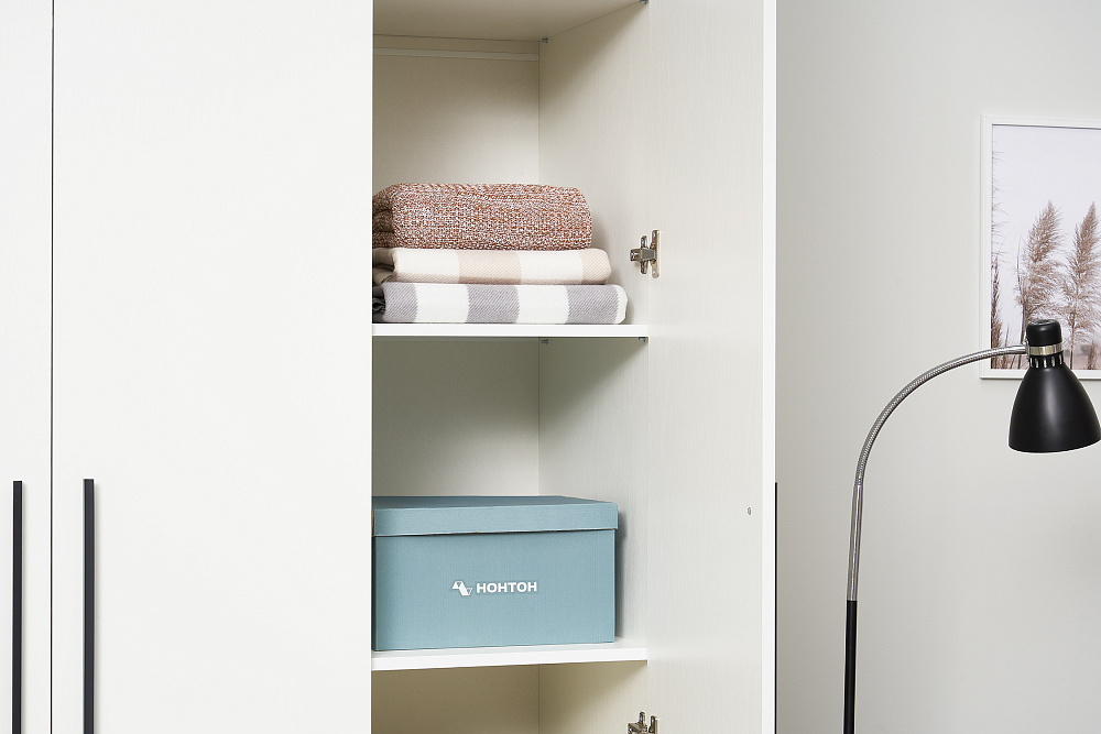 Шкаф 3-х створчатый Берген с зеркалами белое дерево