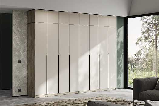 Комплект шкафов Тивина 3.2 м с антресолью эндгрейн / меланж