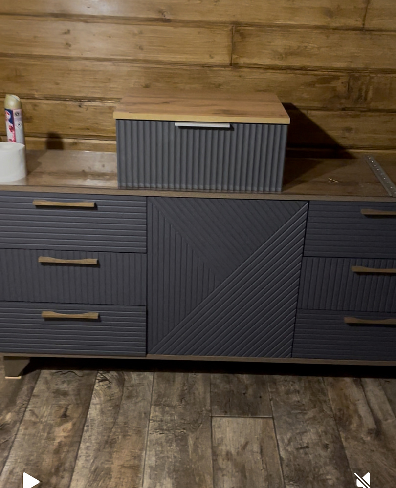 Комод Копенгаген дуб самдал / серый графит