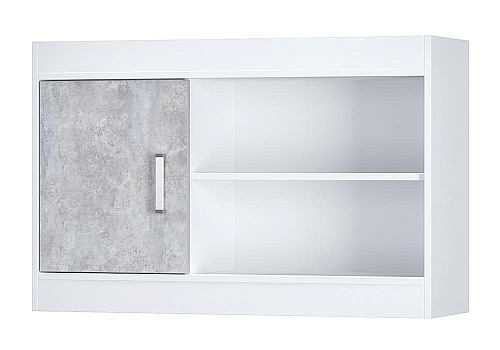 Полка навесная Паскаль белый / цемент светлый