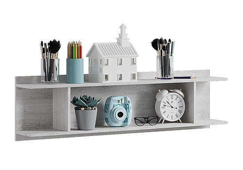 Полка навесная Мрия бетон пайн светлый