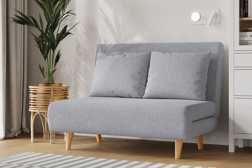 Диван откидной Лив светло-серый