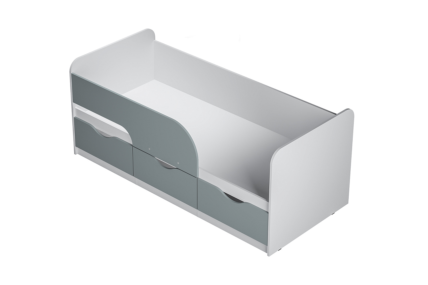 Кровать односпальная Стандарт белый / шарли бриз