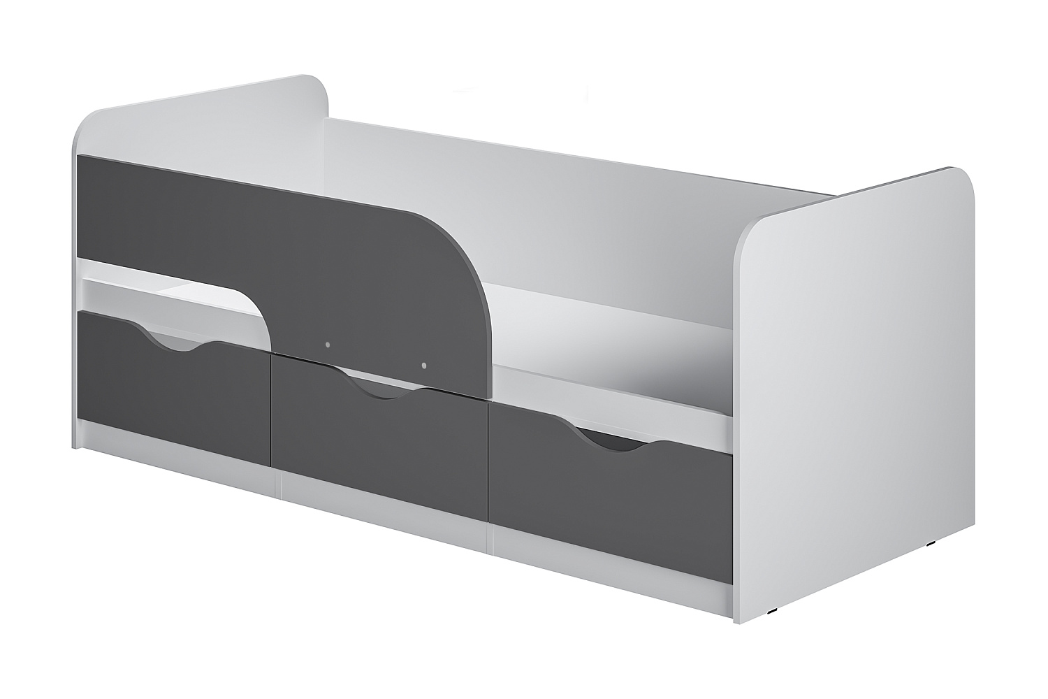 Кровать односпальная Стандарт белый / маренго