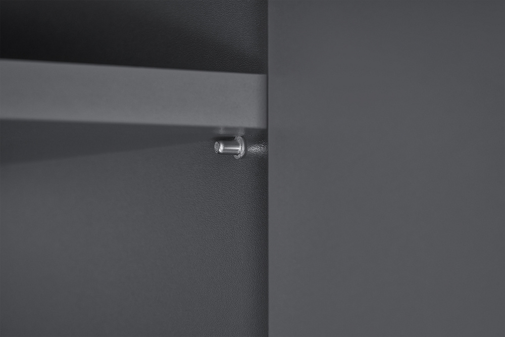 Шкаф 3-х створчатый Берген с зеркалом серый графит