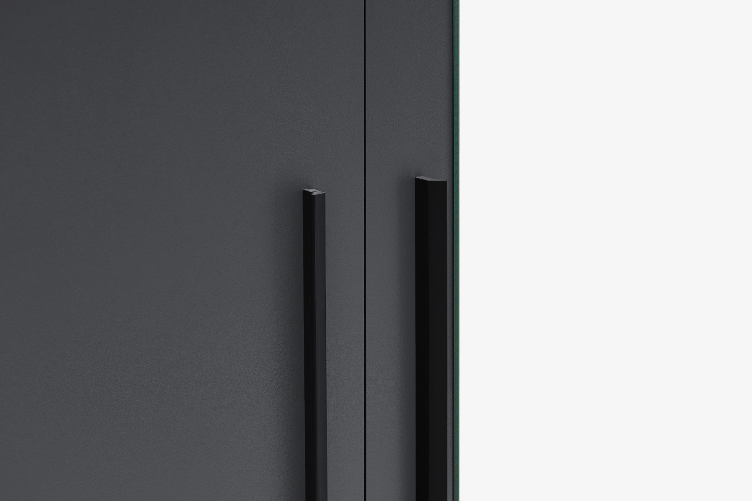 Шкаф 3-х створчатый Берген с зеркалом серый графит