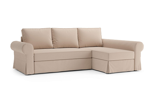Диван угловой дельфин Дейн бежевый