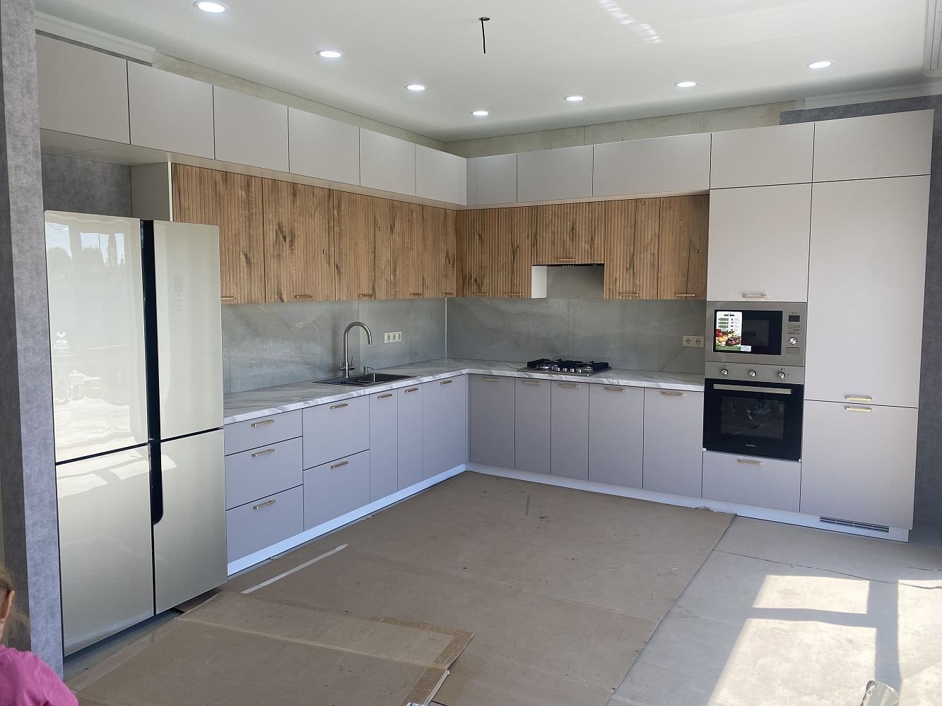 Модульная кухня Монора брусничная нота