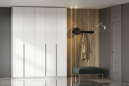 Комплект шкафов Тивина 2 м с антресолью белый текстурный