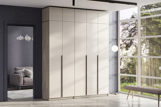 Комплект шкафов Тивина 2 м с антресолью эндгрейн / меланж