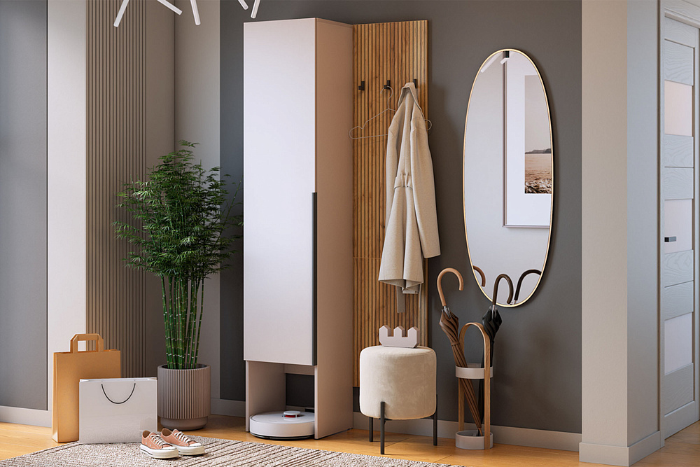 Прихожая Бодрум №4 дуб крафт золотой / кашемир