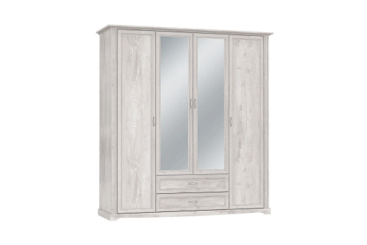 Шкаф четырехстворчатый Сохо 32.01 бетон пайн белый