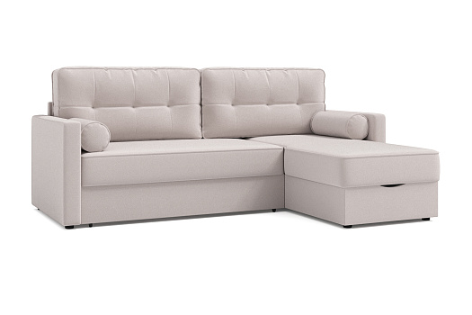 Диван угловой дельфин Брайт серо-бежевый