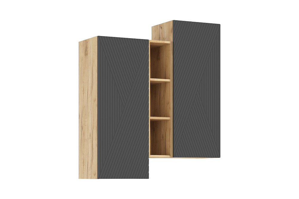 Шкаф навесной Флэш дуб крафт / браш графит