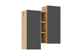 Шкаф навесной Флэш дуб крафт / браш графит