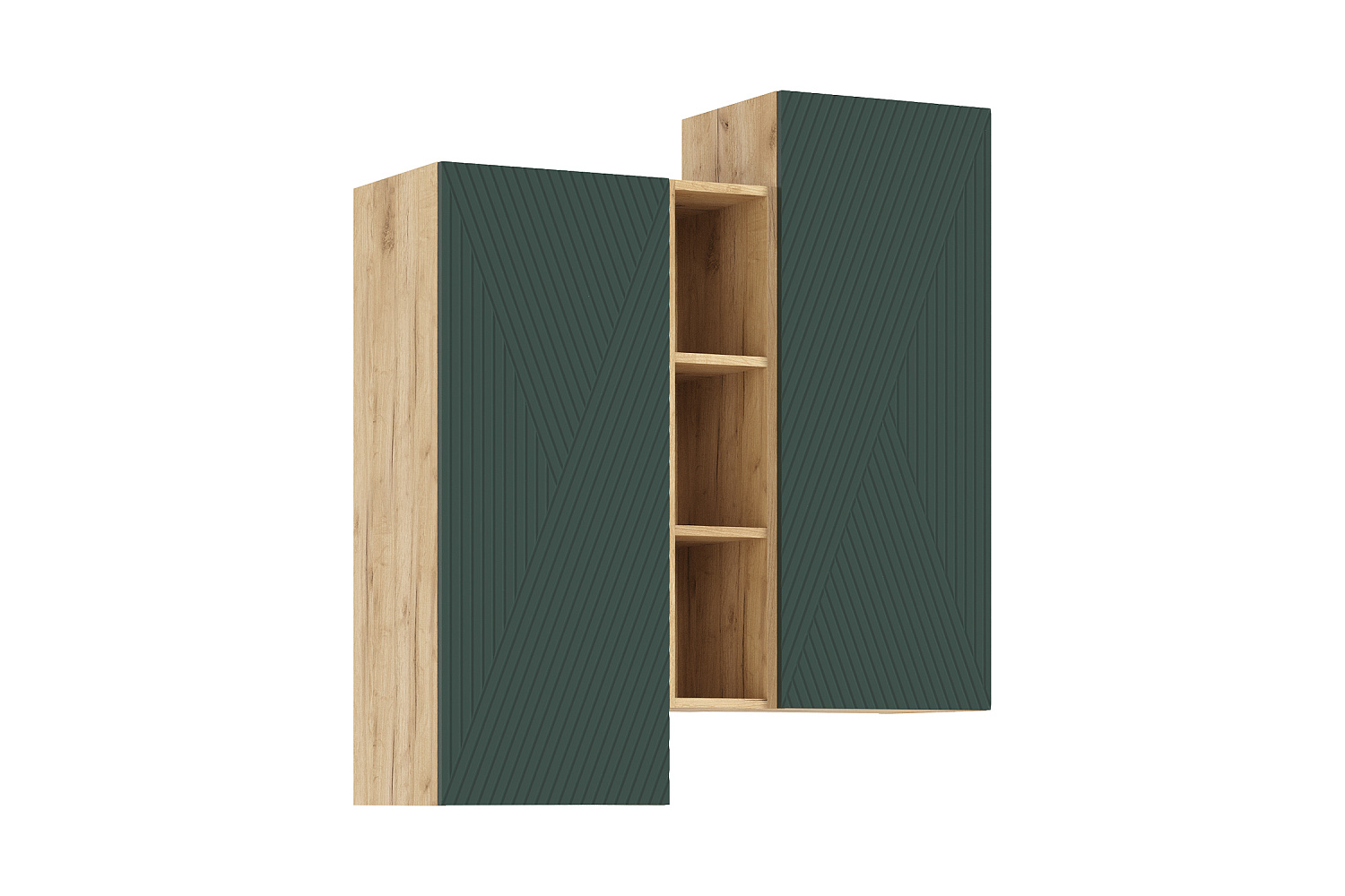 Шкаф навесной Флэш дуб крафт / браш мени грин