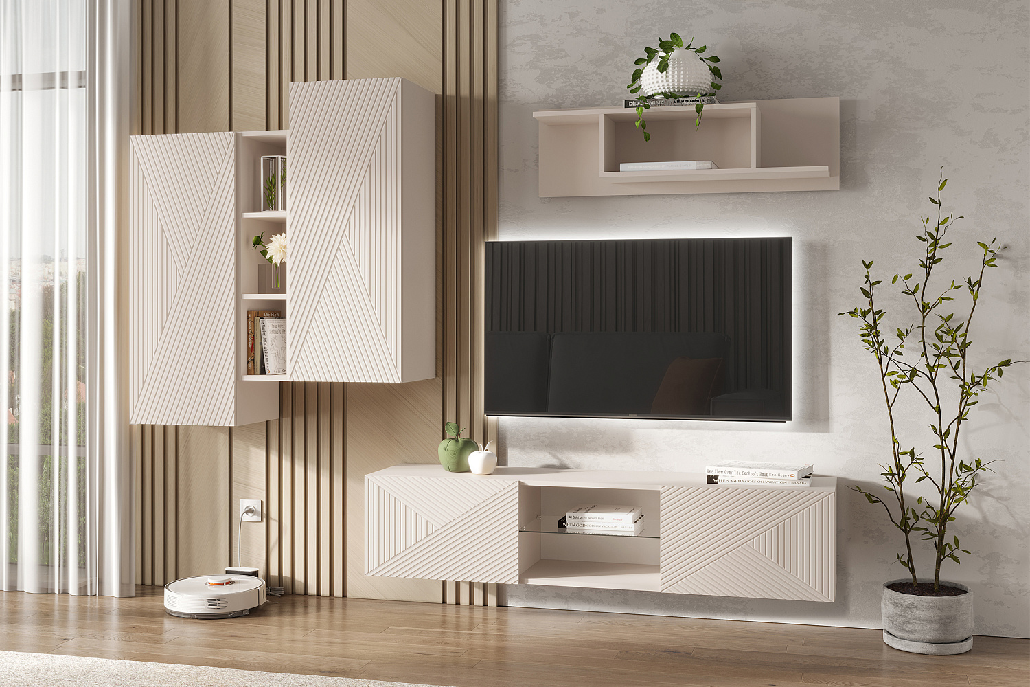 Шкаф навесной Флэш кашемир