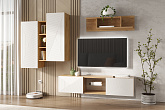 Модульная гостиная Флэш дуб крафт / браш вайт