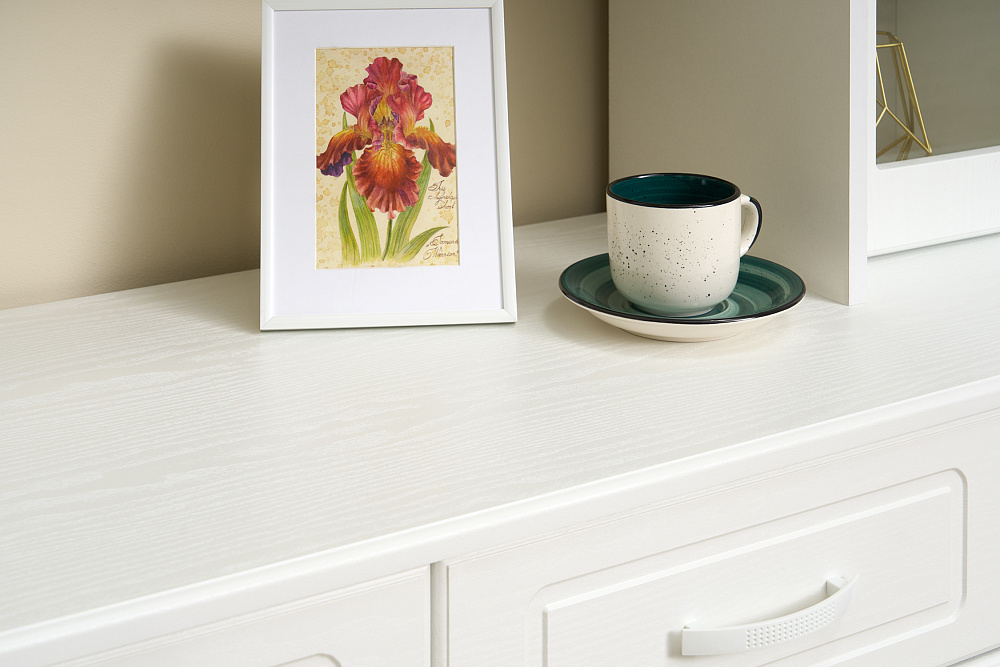 Буфет Констанция 4-х створчатый белый матовый