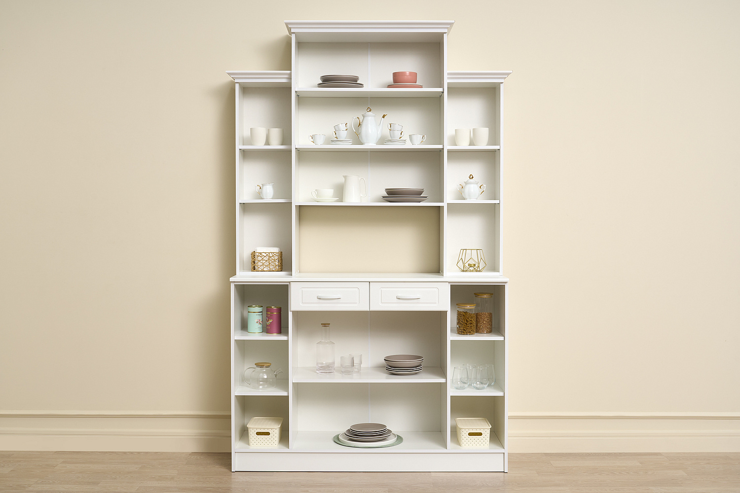 Буфет Констанция 4-х створчатый белый матовый