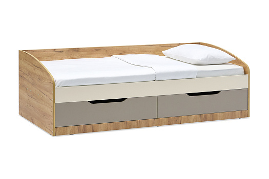 Кровать-тахта Rich дуб крафт золотой / миндаль / глиняный серый