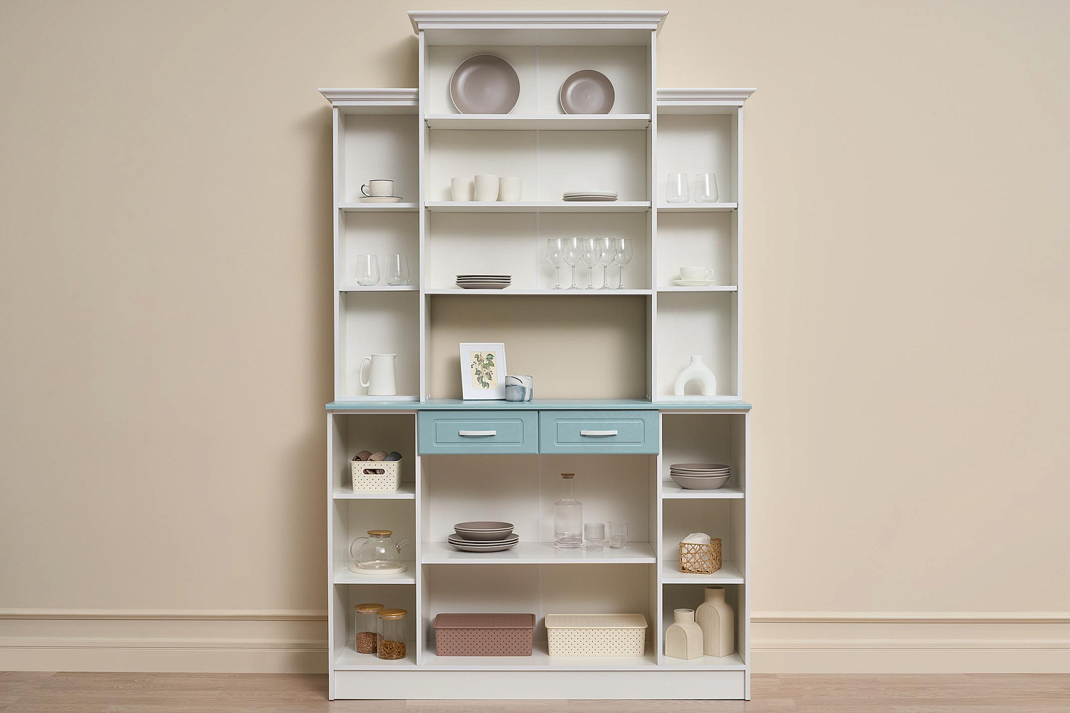 Буфет Констанция 4-х створчатый голубой