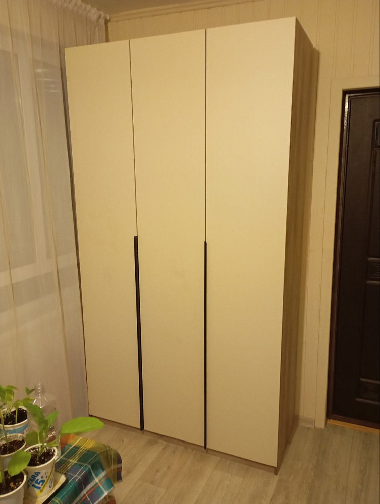 Шкаф 3-х створчатый Тивина графит серый