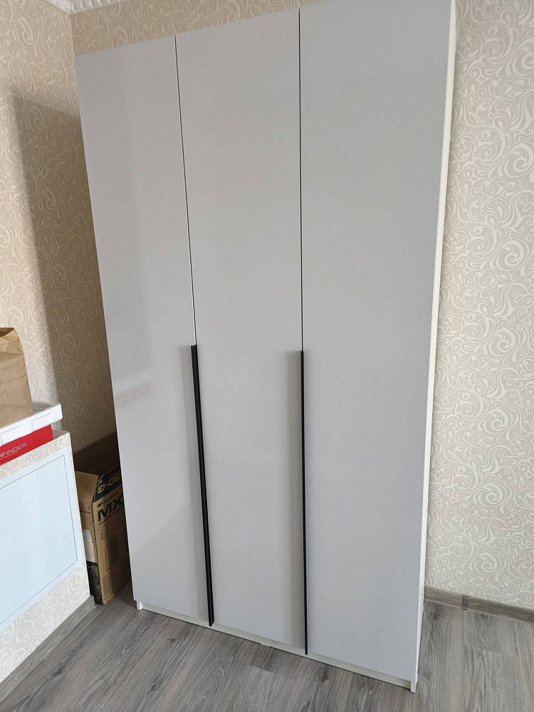 Шкаф 3-х створчатый Тивина графит серый