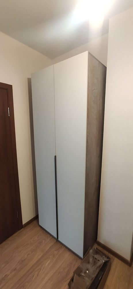 Шкаф 2-х створчатый Тивина белый текстурный