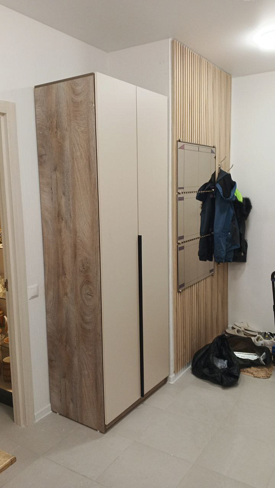 Шкаф 2-х створчатый Тивина белый текстурный