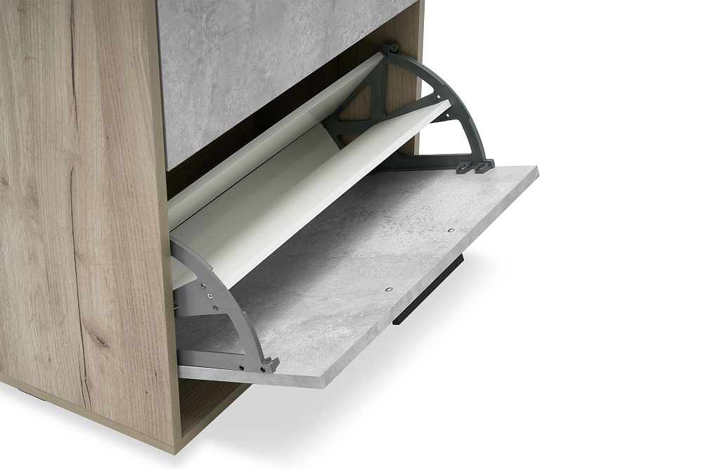 Тумба для обуви Бостон дуб крафт серый / бетонный камень