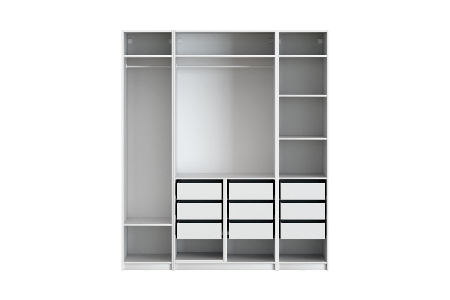 Гардеробная прямая Макс №3 белая