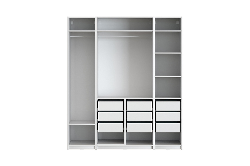 Гардеробная прямая Макс №3 белая