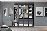 Гардеробная прямая Макс №3 серая