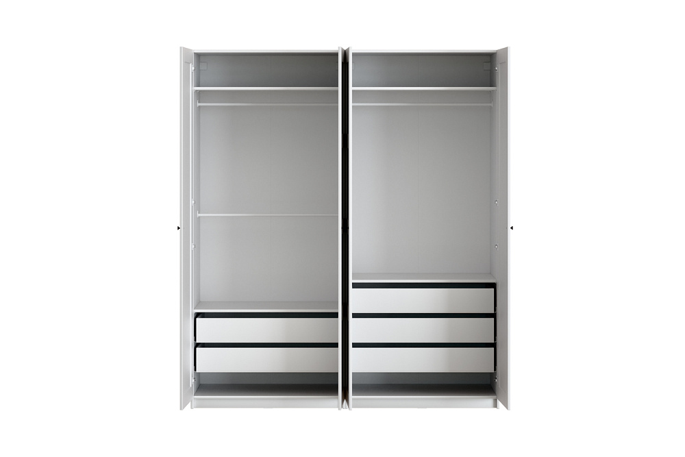 Гардеробная прямая Макс №4 белая