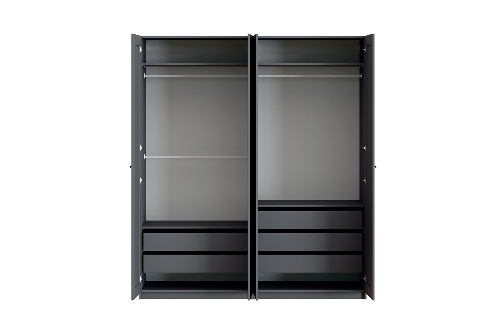 Гардеробная прямая Макс №4 серая