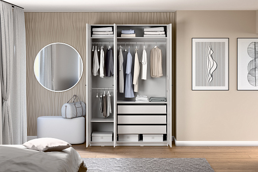 Гардеробная прямая Макс №7 белая