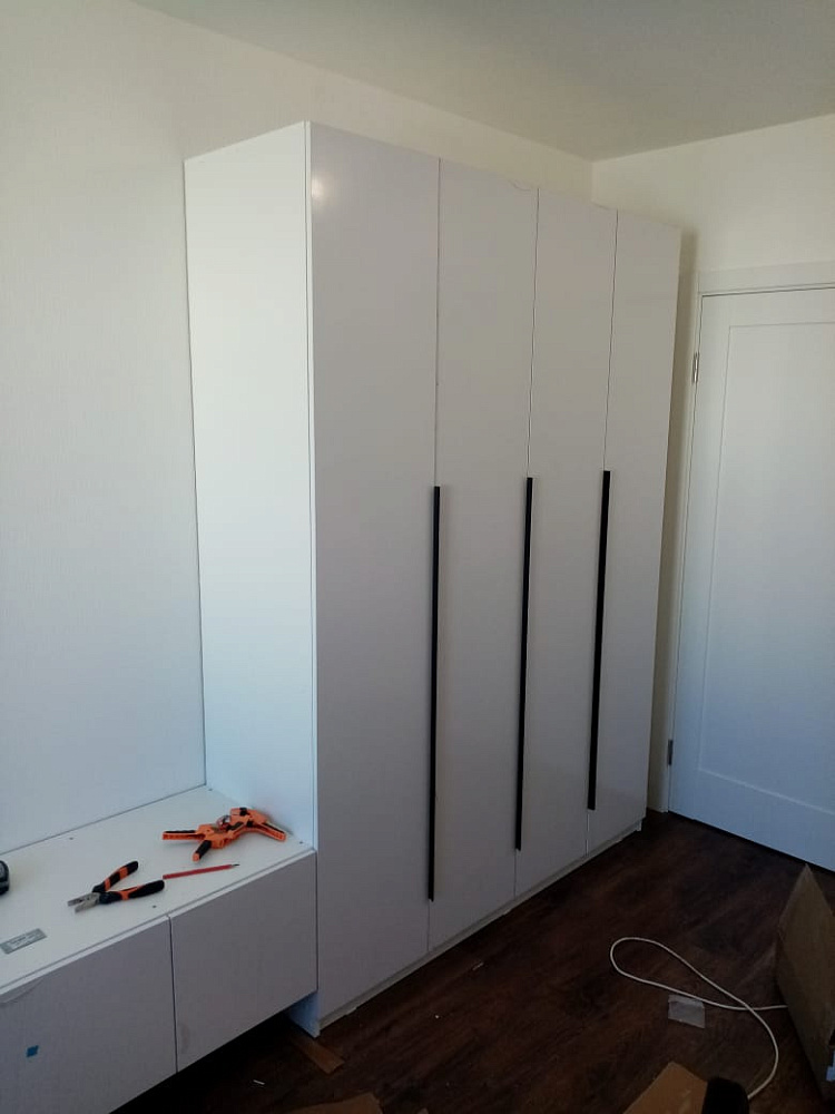 Шкаф 4-х створчатый Тивина графит серый